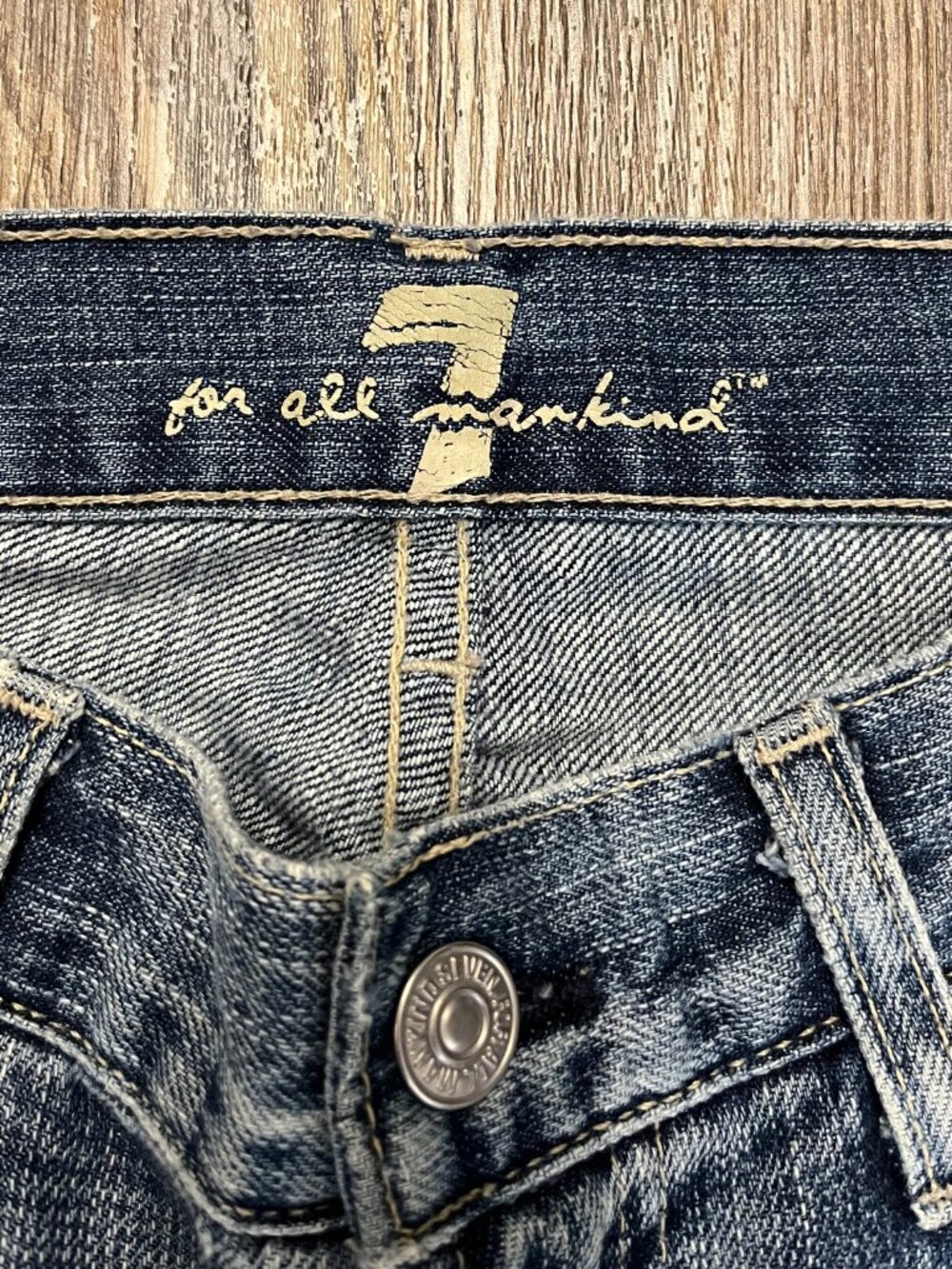 7 For All Mankind Bootcut Jeans - Women's Size 24x29 -100% Cotton - Picture 4 of 6